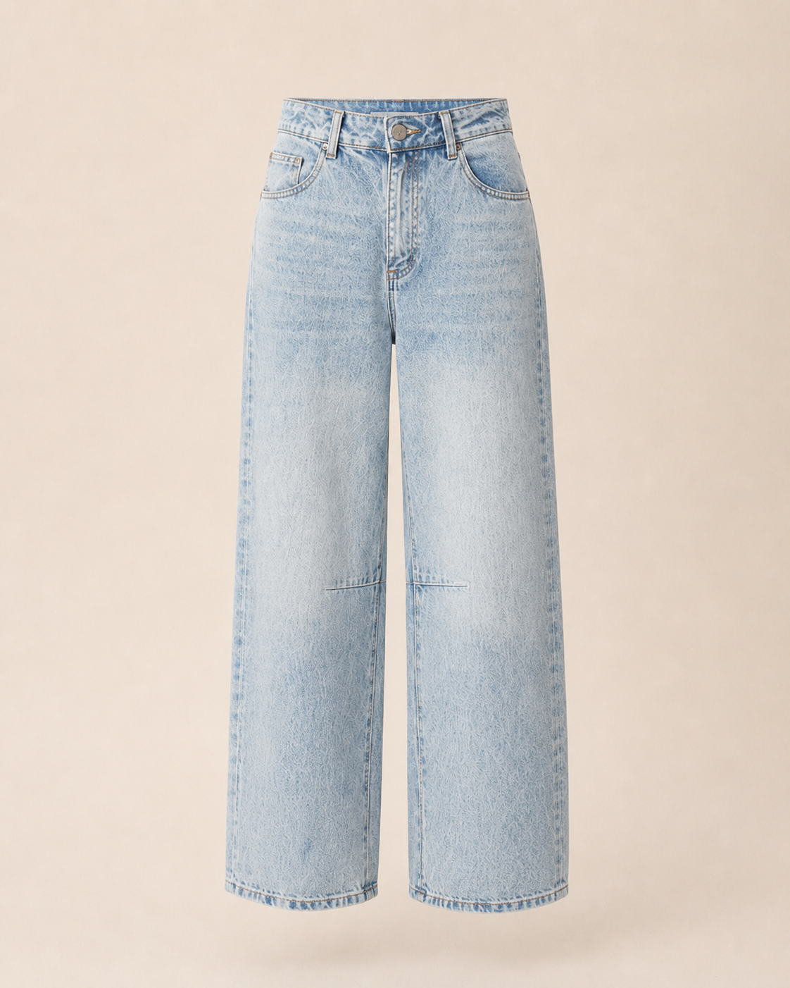 Pantalon Noélie — Jean Large Bleu Clair