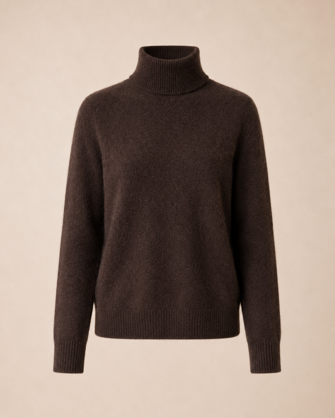 Top Louisa — Maille Col Roulé Chocolat