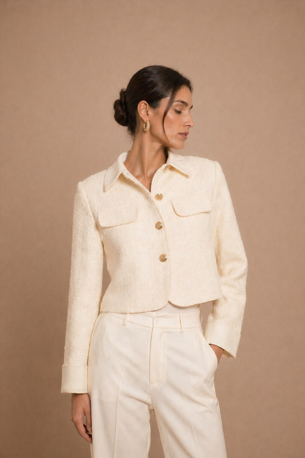 Veste Alba — Tweed Ivoire Couture