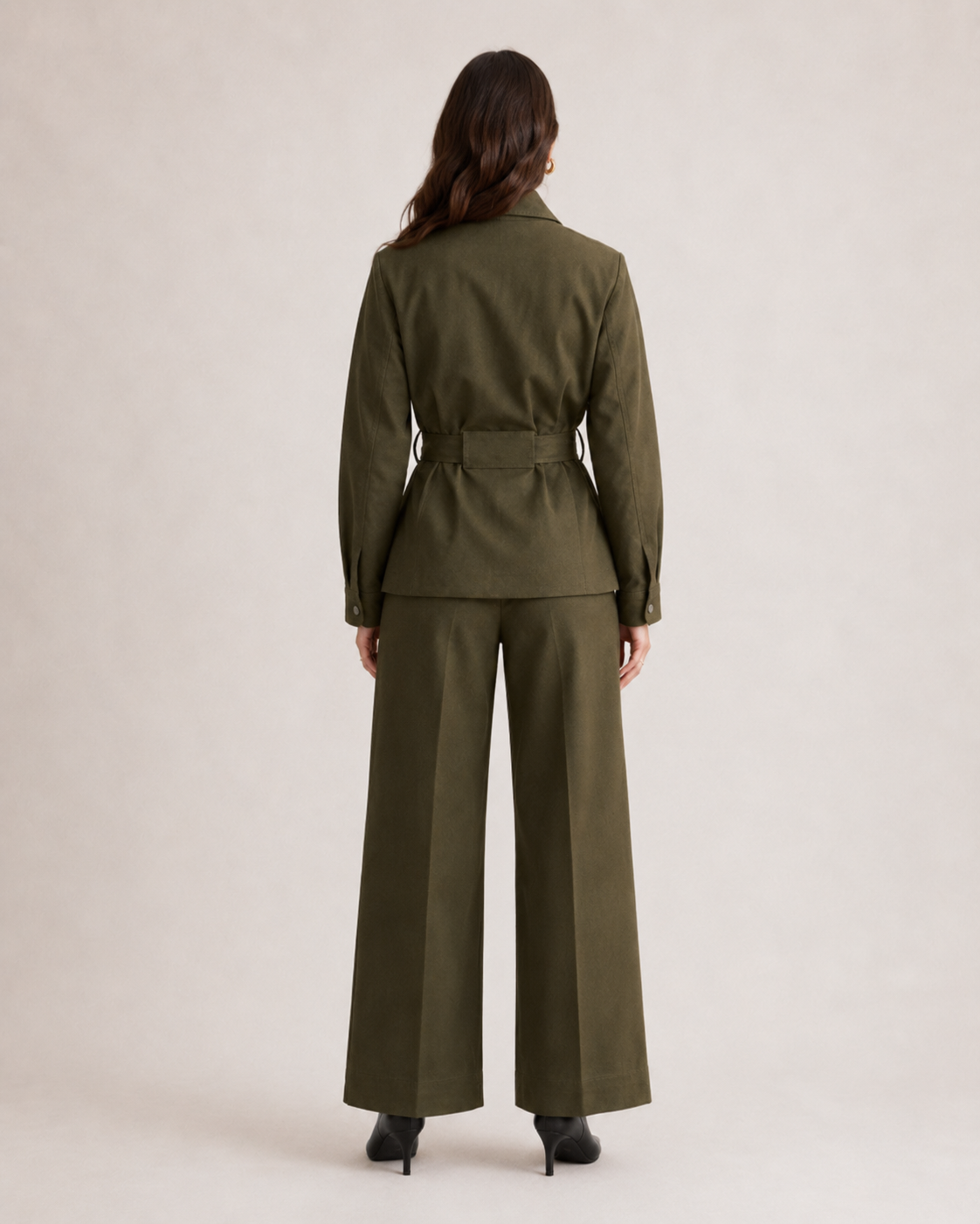 Veste Soline — Saharienne Kaki Ceinturée